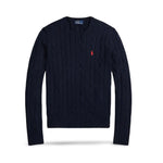 POLO RALPH LAUREN Maglia donna a trecce in cotone Blue