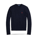 POLO RALPH LAUREN Maglia donna a trecce in cotone Blue