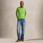 POLO RALPH LAUREN Maglia donna a trecce in cotone Lime