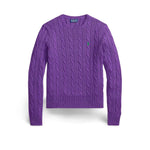 POLO RALPH LAUREN Maglia donna a trecce in cotone Magenta