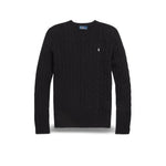 POLO RALPH LAUREN Maglia donna girocollo a trecce Nero