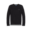 Maglia donna girocollo a trecce Nero
