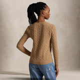 POLO RALPH LAUREN Maglia donna girocollo in lana e cashmere Camel