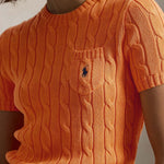 POLO RALPH LAUREN Maglia donna in cotone a trecce  Clementine