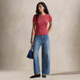 POLO RALPH LAUREN Maglia donna in cotone a trecce Corallo