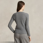 POLO RALPH LAUREN Maglia girocollo a trecce Grigio