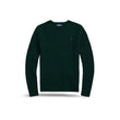 Pull col rond torsadé vert
