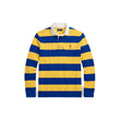Blau-gelb gestreiftes Rugby-Shirt