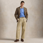 POLO RALPH LAUREN Maglia uomo con trecce in lana e cashmere Azzurro