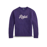POLO RALPH LAUREN Maglia uomo girocllo con logo Purple