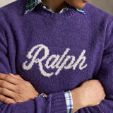 POLO RALPH LAUREN Maglia uomo girocllo con logo Purple