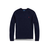 POLO RALPH LAUREN Maglia uomo in lana Donegal Blue