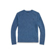 Pull en laine de Chine bleu Donegal pour homme