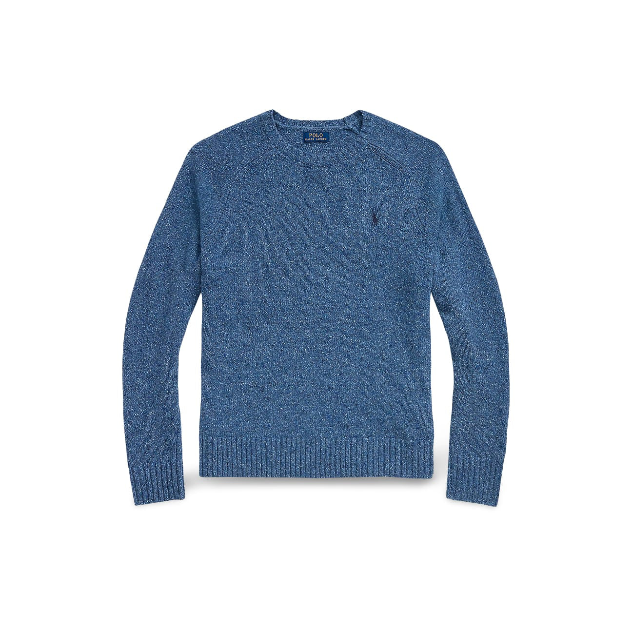 POLO RALPH LAUREN Maglia uomo in lana Donegal Blue China