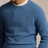 POLO RALPH LAUREN Maglia uomo in lana Donegal Blue China