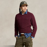 POLO RALPH LAUREN Maglia uomo in lana Donegal Wine