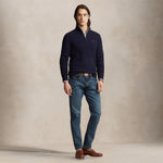POLO RALPH LAUREN Maglia uomo in lana e cashmere a trecce Blue