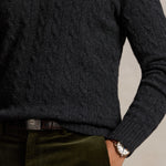 POLO RALPH LAUREN Maglia uomo in lana e cashmere Antracite
