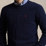 POLO RALPH LAUREN Maglia uomo in lana e cashmere Blue
