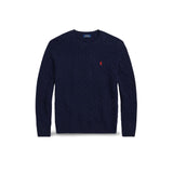 POLO RALPH LAUREN Maglia uomo in lana e cashmere Blue