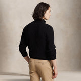 POLO RALPH LAUREN Maglia uomo in lana e cashmere con zip Nero