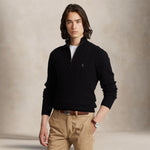 POLO RALPH LAUREN Maglia uomo in lana e cashmere con zip Nero
