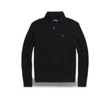 POLO RALPH LAUREN Maglia uomo in lana e cashmere con zip Nero