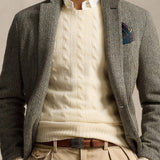 POLO RALPH LAUREN Maglia uomo in lana e cashmere Panna