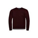 POLO RALPH LAUREN Maglia uomo in lana e cashmere Wine
