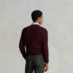 POLO RALPH LAUREN Maglia uomo in lana e cashmere Wine