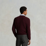POLO RALPH LAUREN Maglia uomo in lana e cashmere Wine