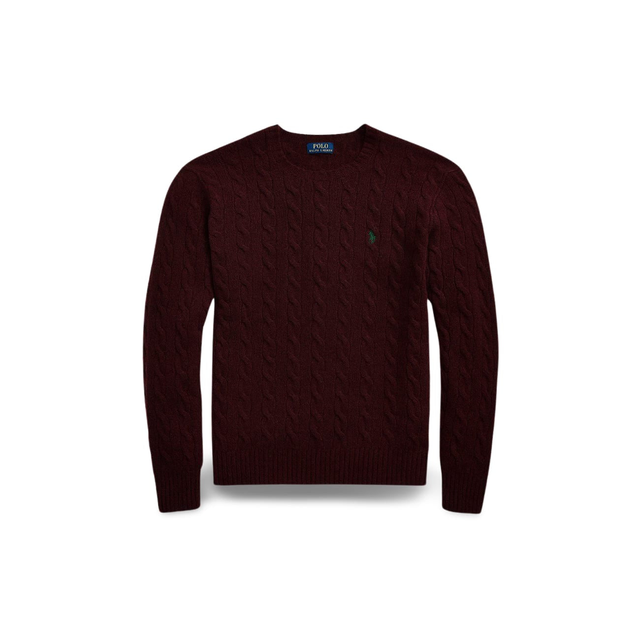 POLO RALPH LAUREN Maglia uomo in lana e cashmere Wine