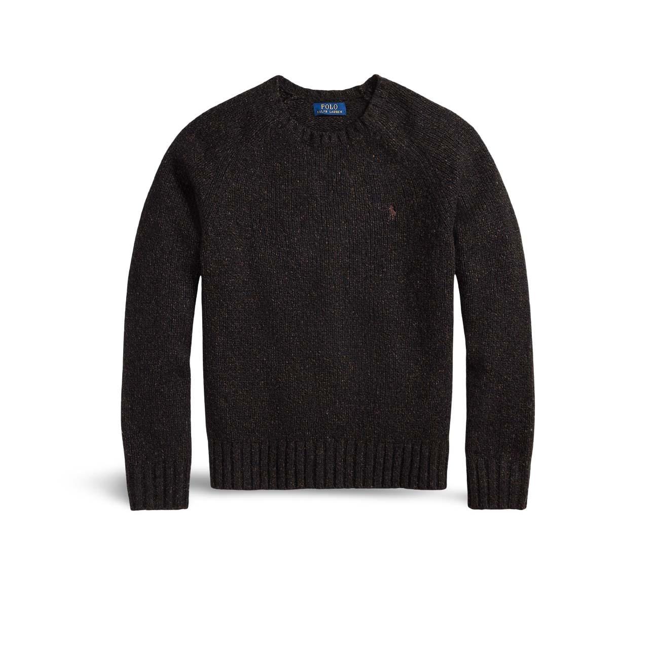 POLO RALPH LAUREN Maglia uomo in lana moulinè Grigio