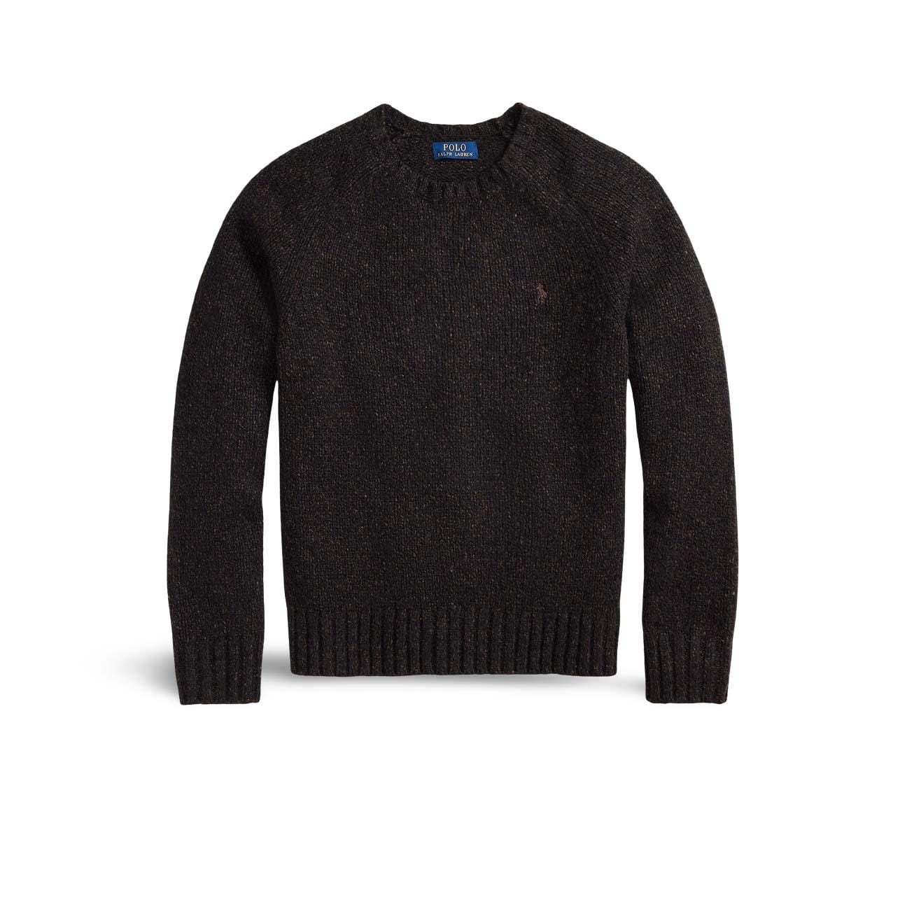 POLO RALPH LAUREN Maglia uomo in lana moulinè Grigio