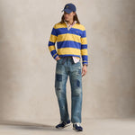 POLO RALPH LAUREN Maglia uomo Rugby in cotone Blue e Giallo