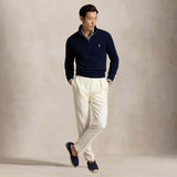 POLO RALPH LAUREN Maglio uomo in cotone con mezza zip Blue