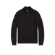 POLO RALPH LAUREN Maglio uomo in cotone con mezza zip Nero