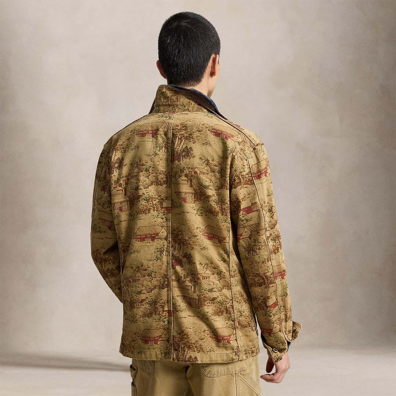 POLO RALPH LAUREN Overshirt uomo in toile Beige