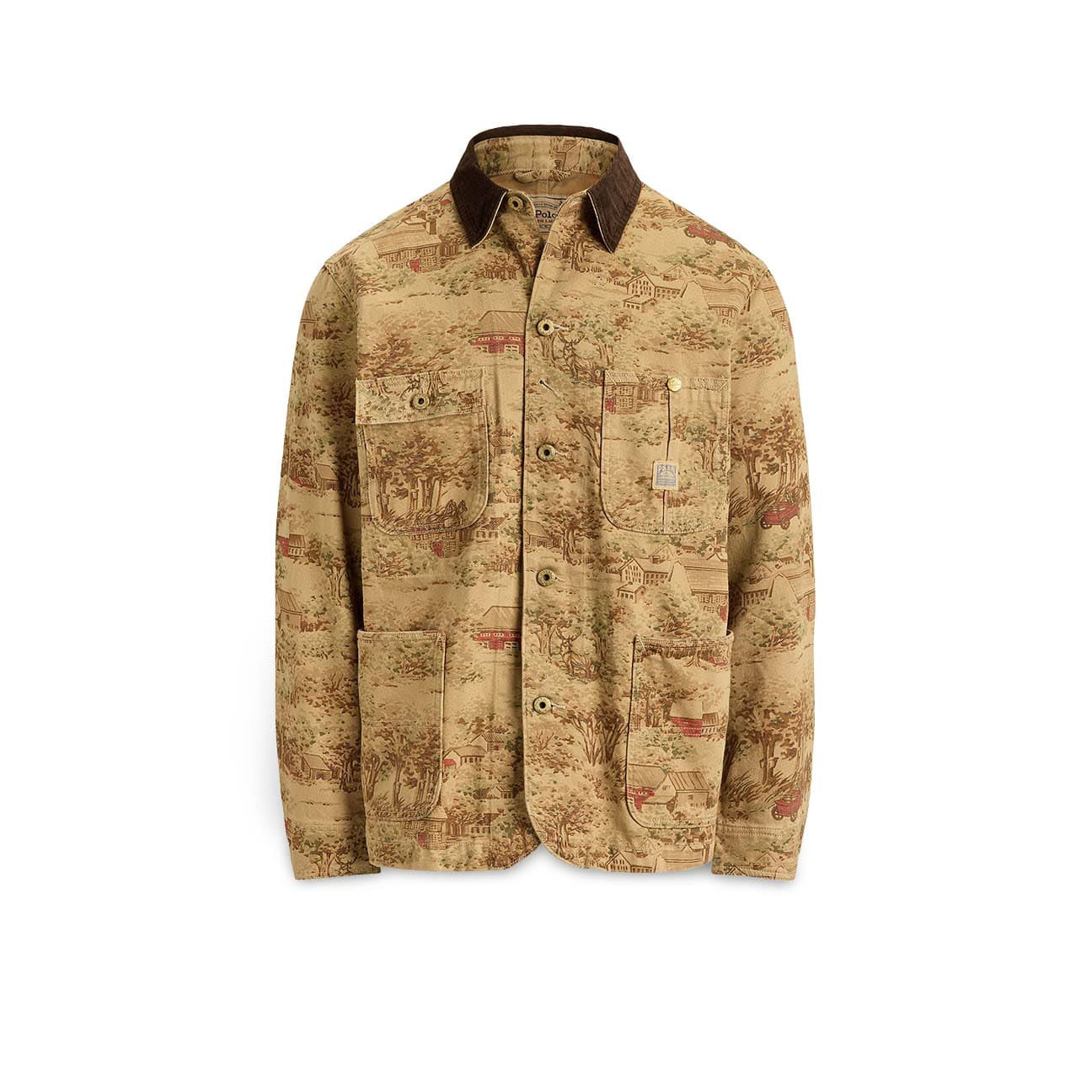 POLO RALPH LAUREN Overshirt uomo in toile Beige