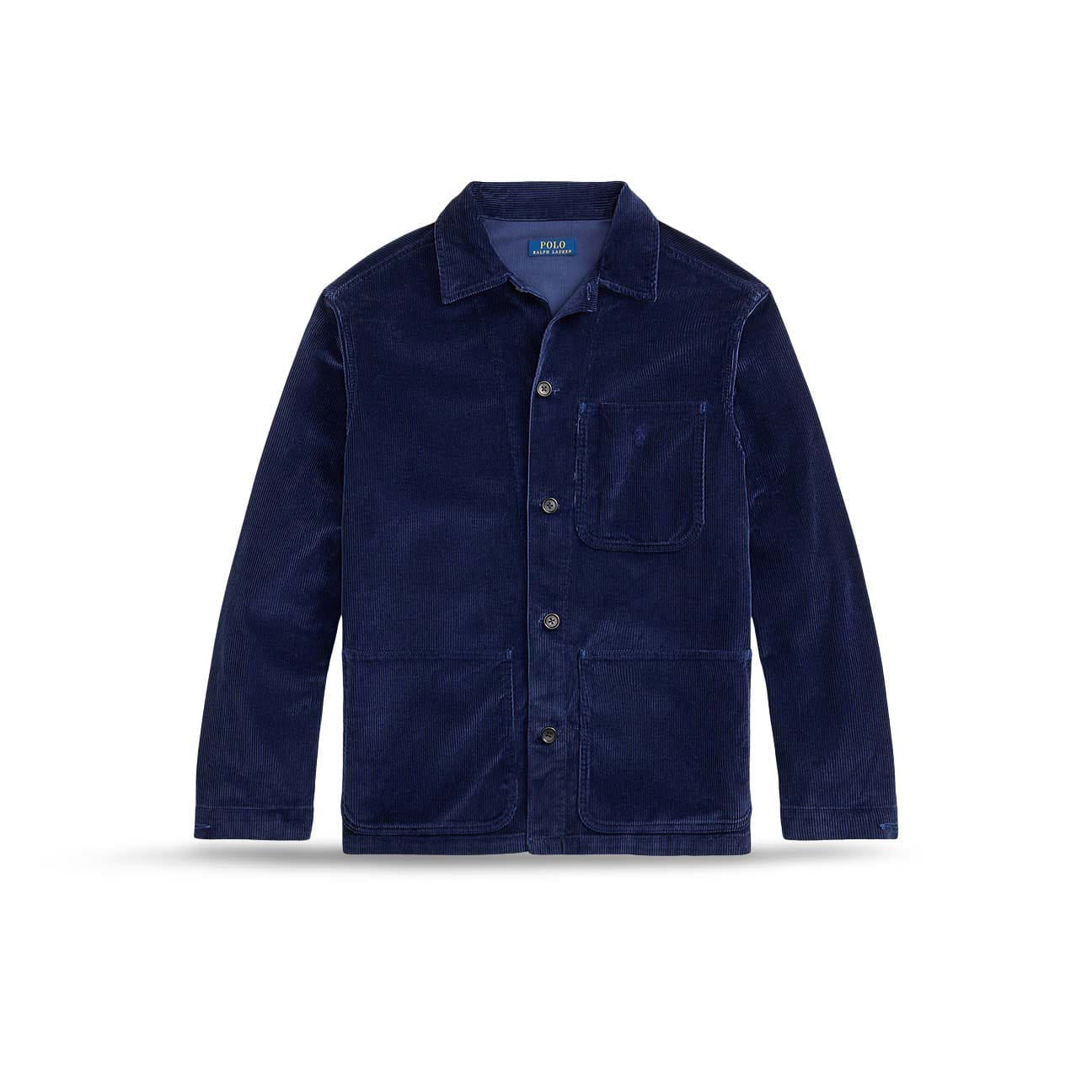 POLO RALPH LAUREN Overshirt uomo in velluto a coste Blue