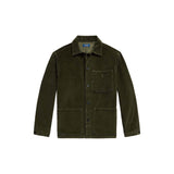 POLO RALPH LAUREN Overshirt uomo in velluto a coste Verde Militare
