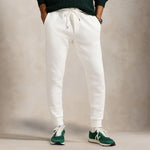POLO RALPH LAUREN Pantaoni uomo  da jogging in maglia doppia Bianco