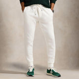 POLO RALPH LAUREN Pantaoni uomo  da jogging in maglia doppia Bianco