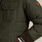 POLO RALPH LAUREN Piumino camicia uomo In pile idrorepellente Verde