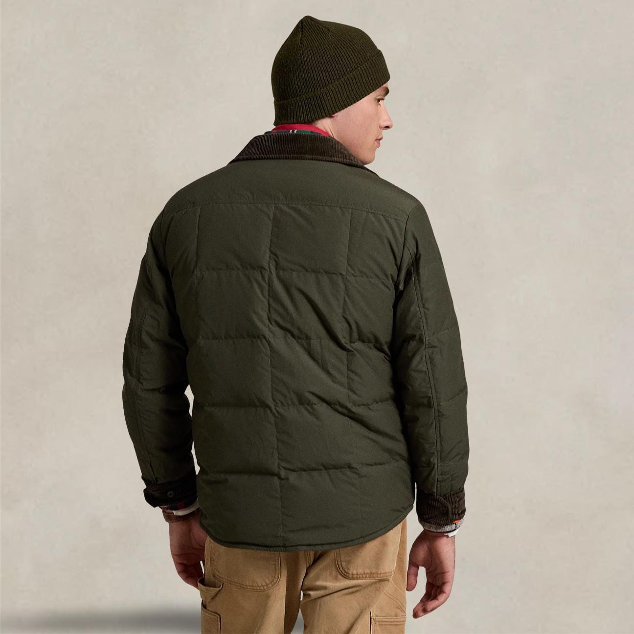 POLO RALPH LAUREN Piumino camicia uomo In pile idrorepellente Verde