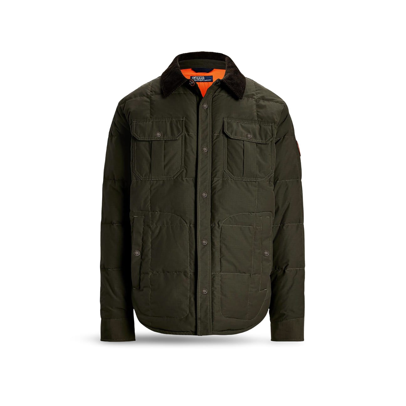 POLO RALPH LAUREN Piumino camicia uomo In pile idrorepellente Verde