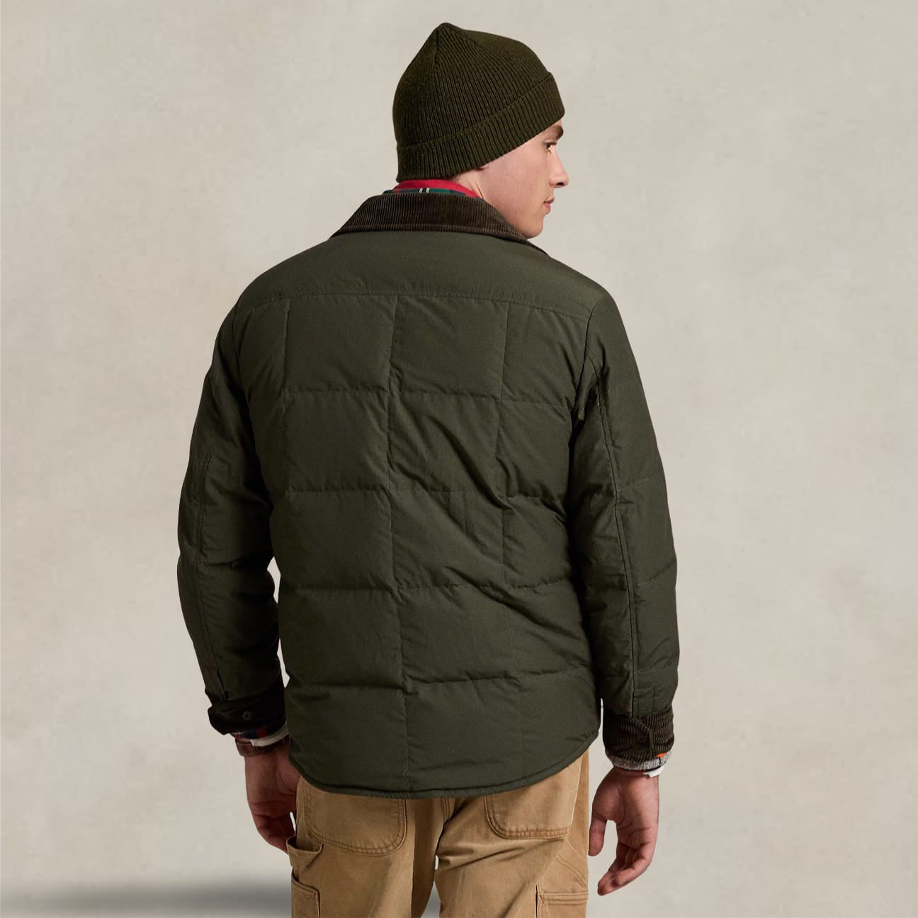 POLO RALPH LAUREN Piumino camicia uomo In pile idrorepellente Verde