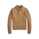 POLO RALPH LAUREN Polo donna in lana e cashmere a trecce Cammello