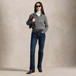 POLO RALPH LAUREN Polo donna in lana e cashmere a trecce Grigio