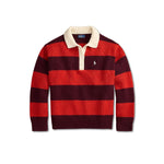 POLO RALPH LAUREN Polo rugby donna a righe Rosso e Bordeaux